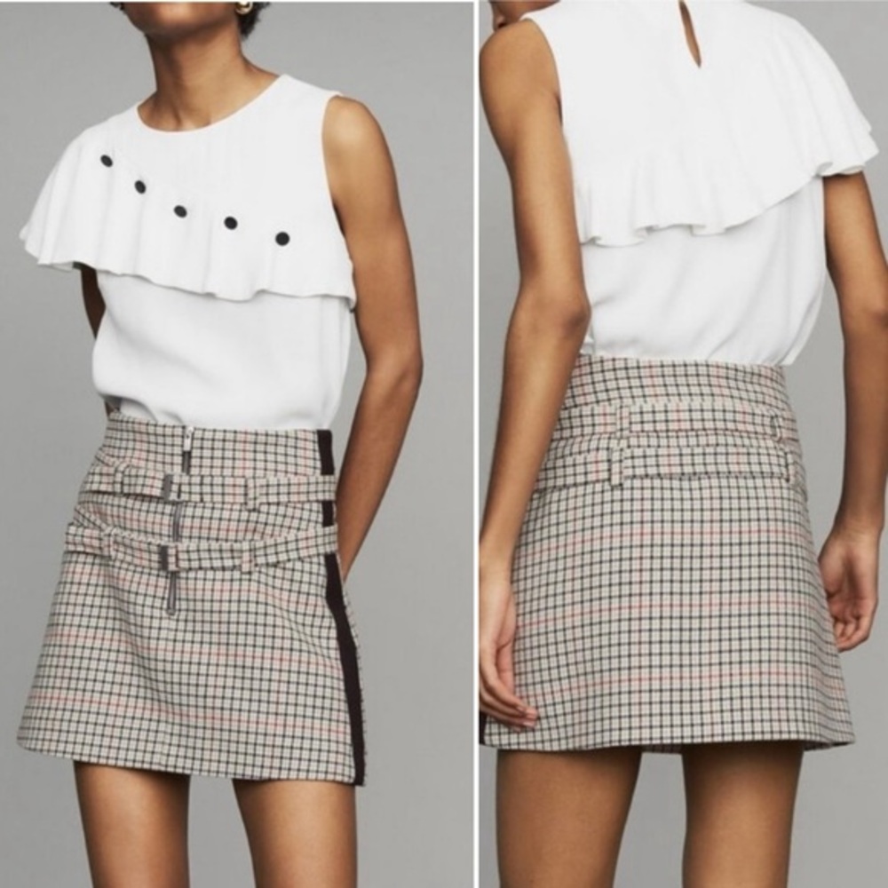 Maje Lorena Asymmetrical Top, white, size L NWT